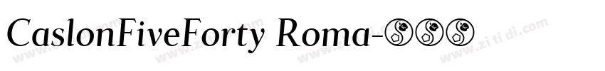 CaslonFiveForty Roma字体转换